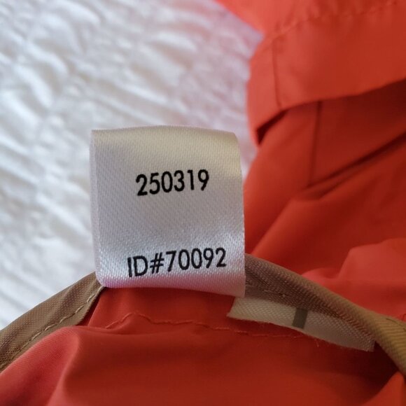 Loft Coral Colored 3 Tier Ruffled Raincoat Windbreaker SZ SM - Picture 7 of 8